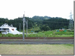 まつだい駅ホームにて。